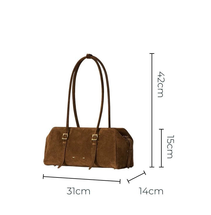 Shoulder Baguette in Coffee color