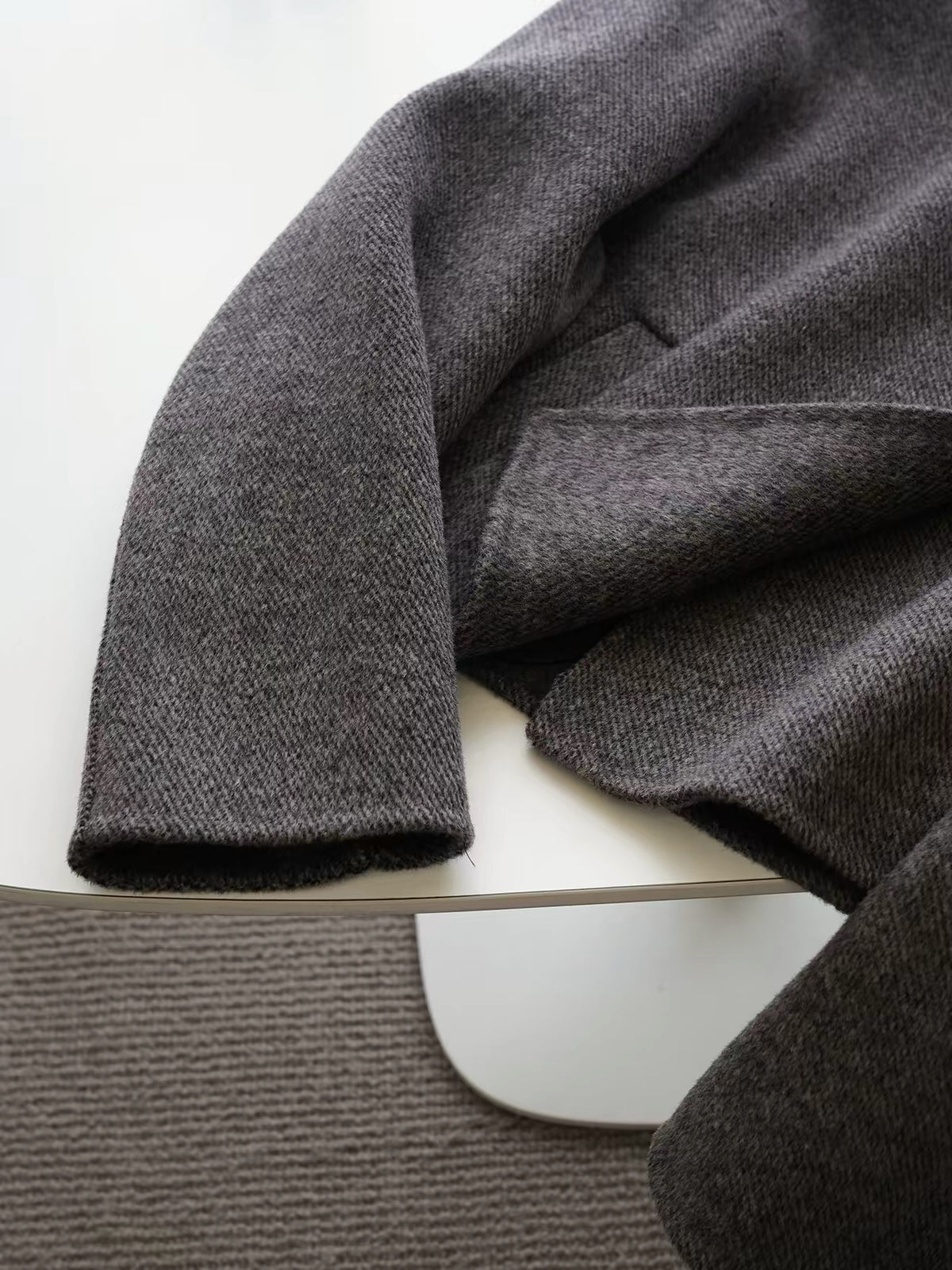 Wool Jacket with Attached Scarf
