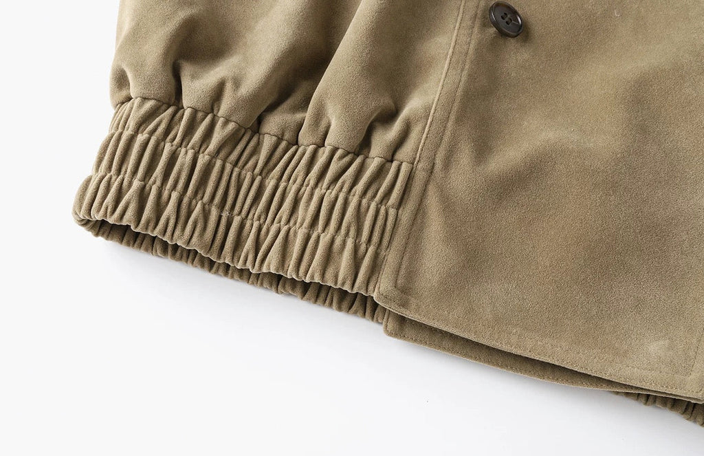 Suede Double-Breasted Jacket