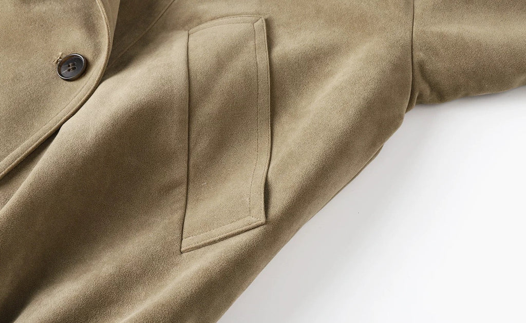 Suede Double-Breasted Jacket