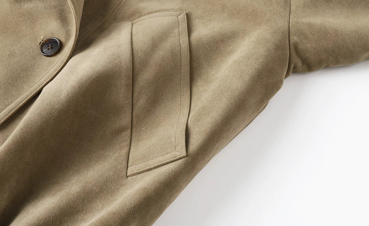Suede Double-Breasted Jacket