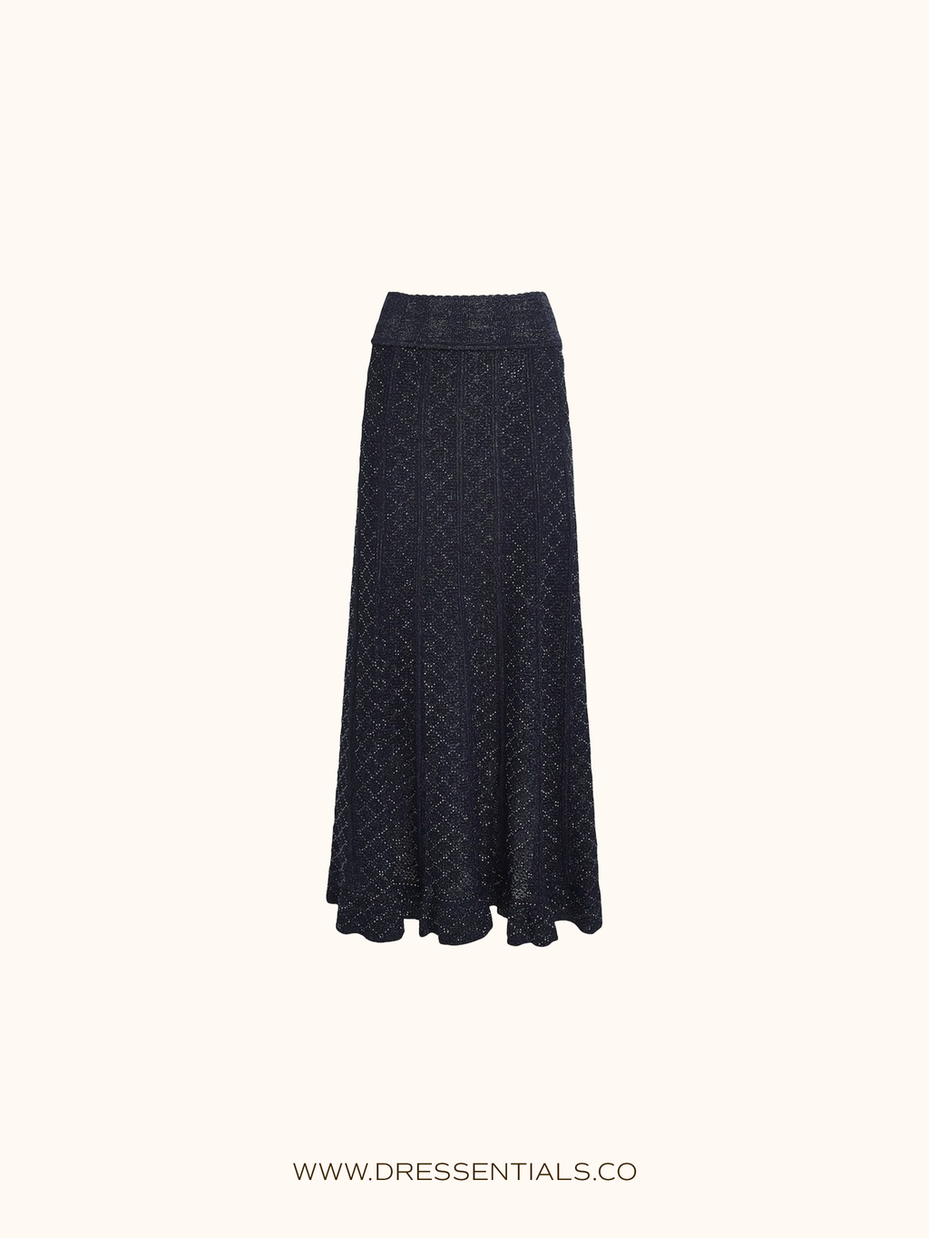 Embellished Knitted Maxi Skirt
