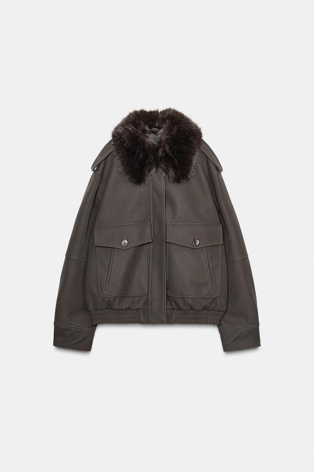 Faux Fur Leather Jacket