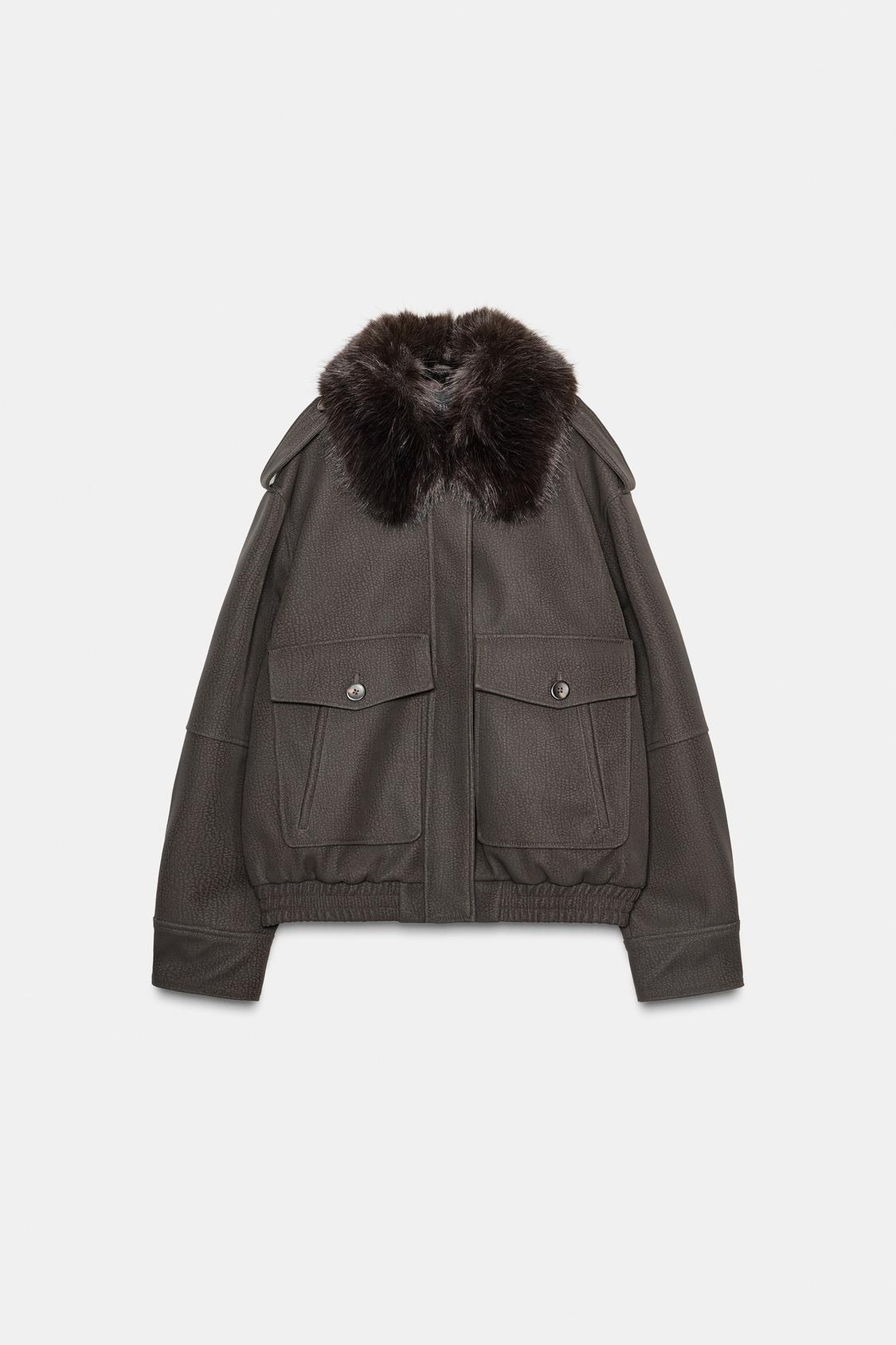 Faux Fur Leather Jacket