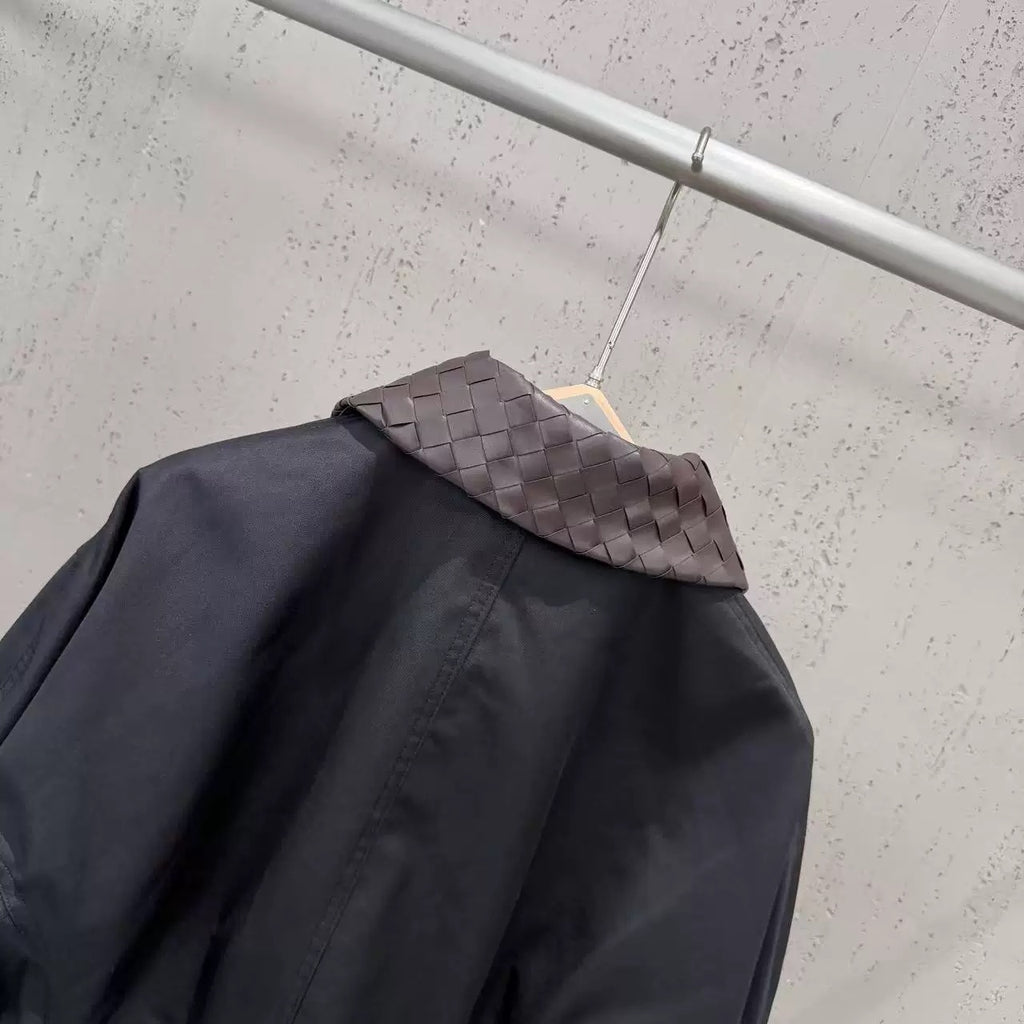 The Woven Collar Cropped Jacket