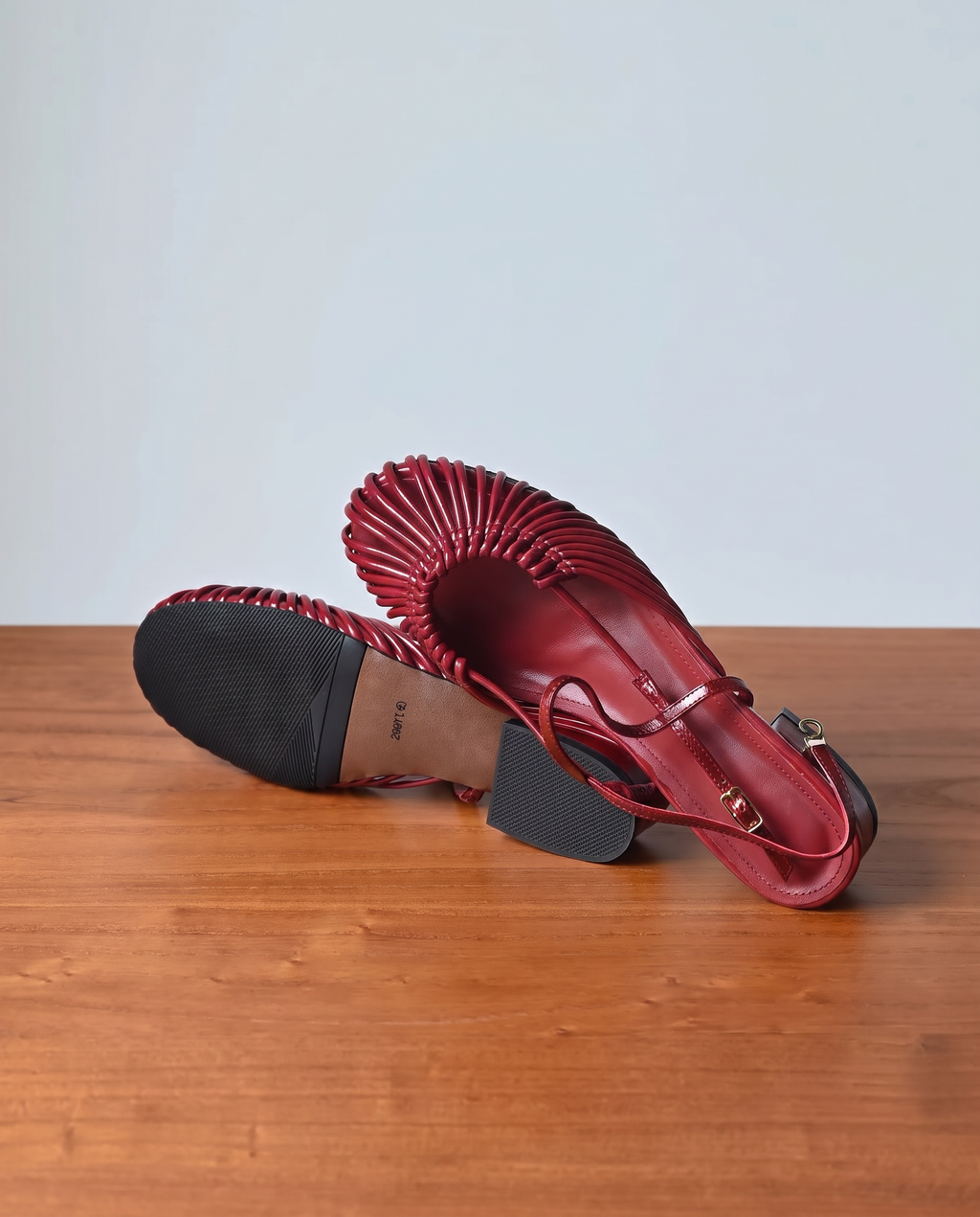 The Braided Slingbacks in Red