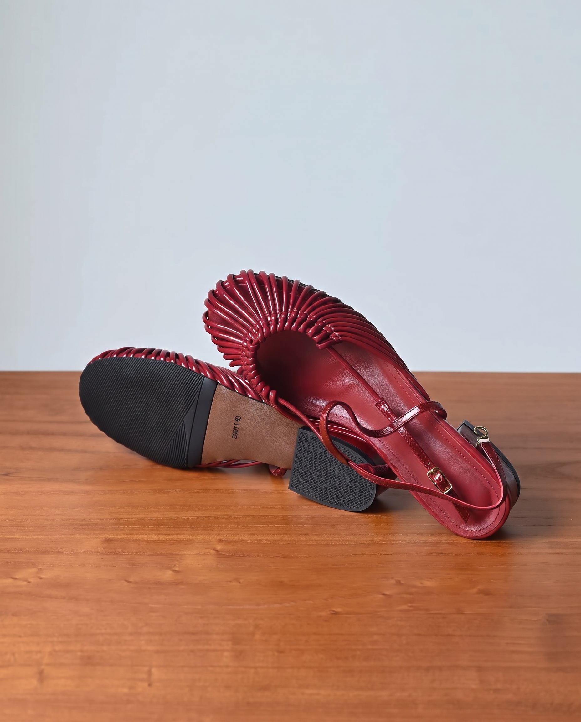 The Braided Slingbacks in Red