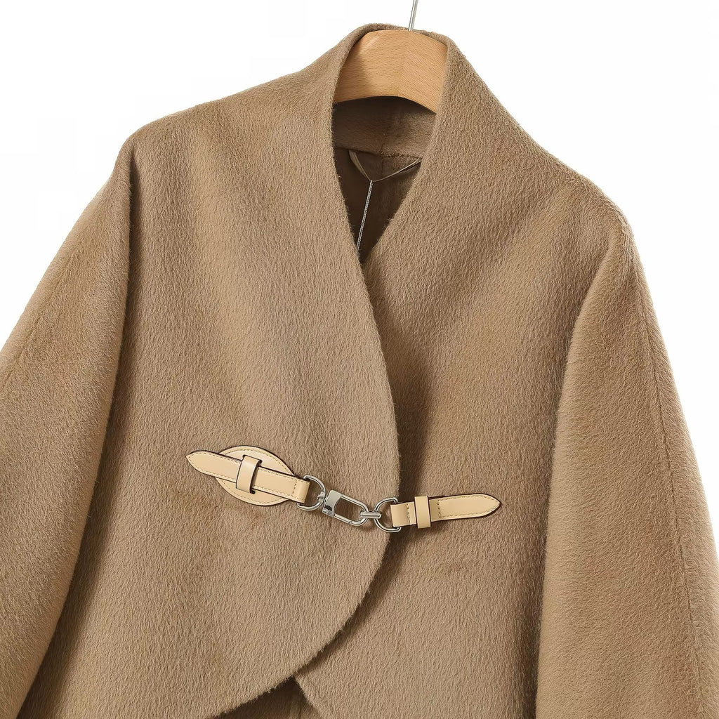 The Belted Wrap Wool Jacket