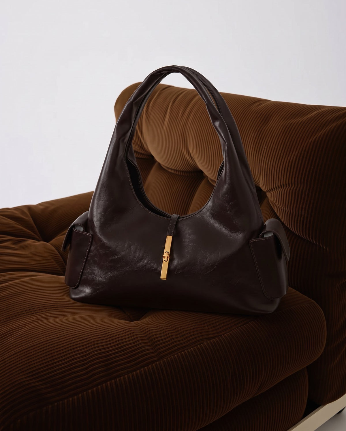 The Slouch Utility Bag in Dark Brown