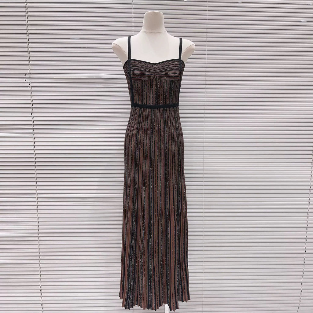 Sleeveless Maxi Dress (Dark Multicolors)