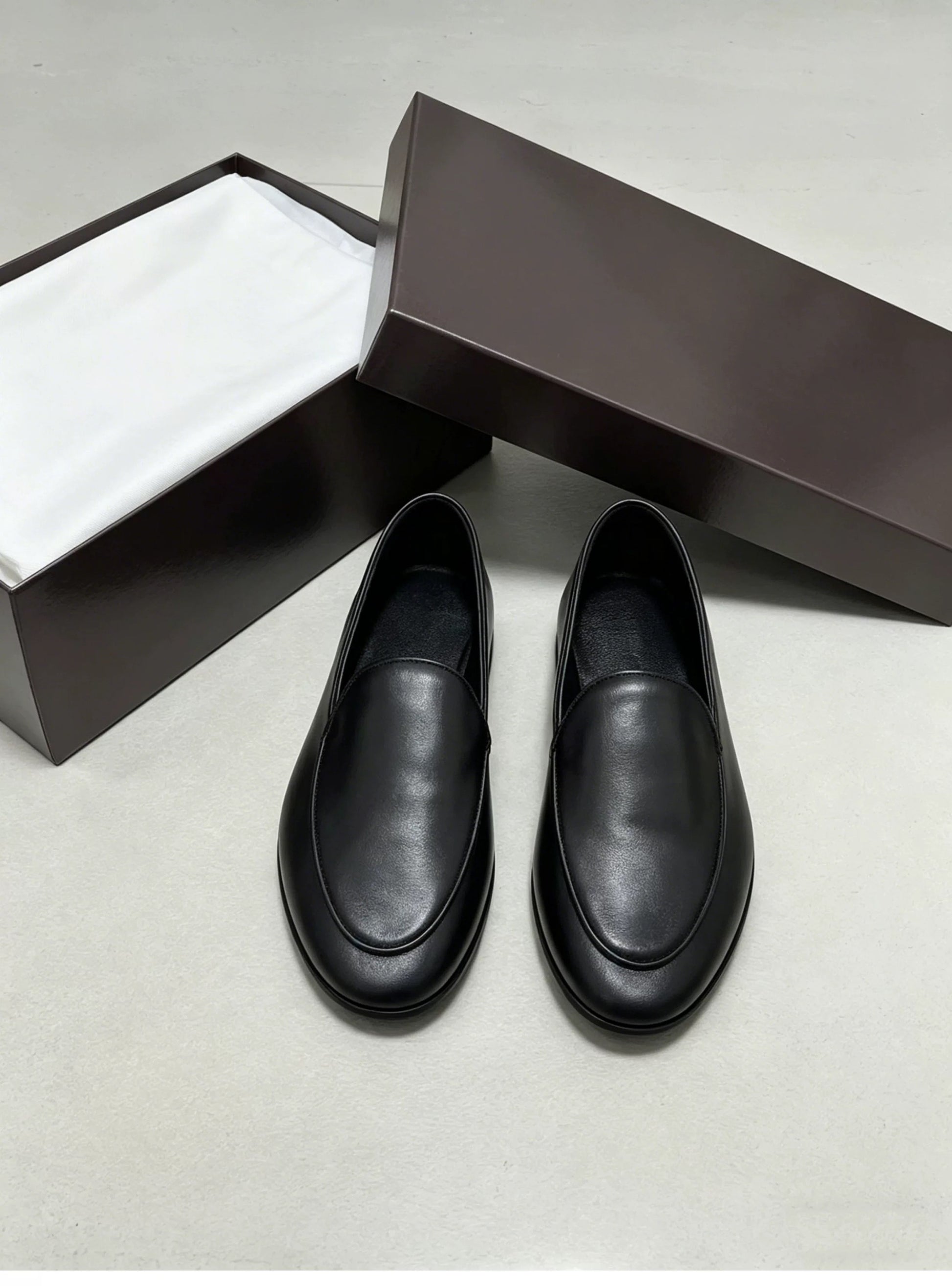 Minimal Suede Loafers