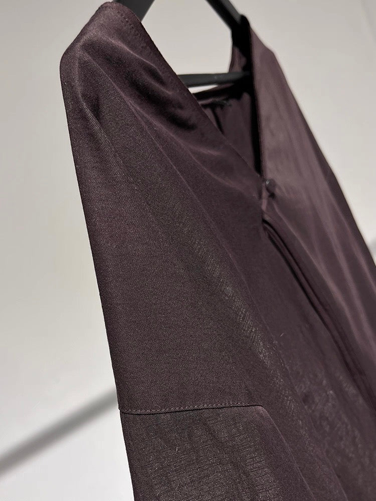 Cropped Shirt with Drawstring Detail