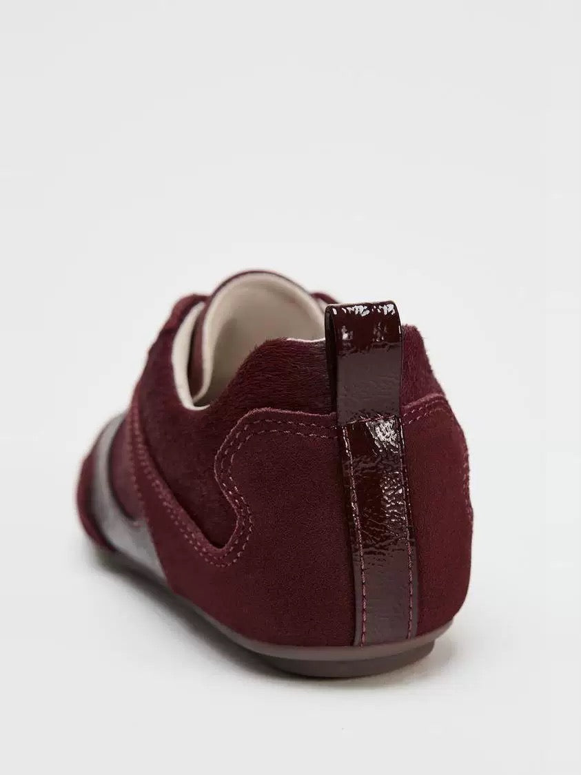 Combination Burgundy Sneakers