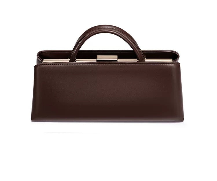 Kiss-Lock Bag in Dark Brown