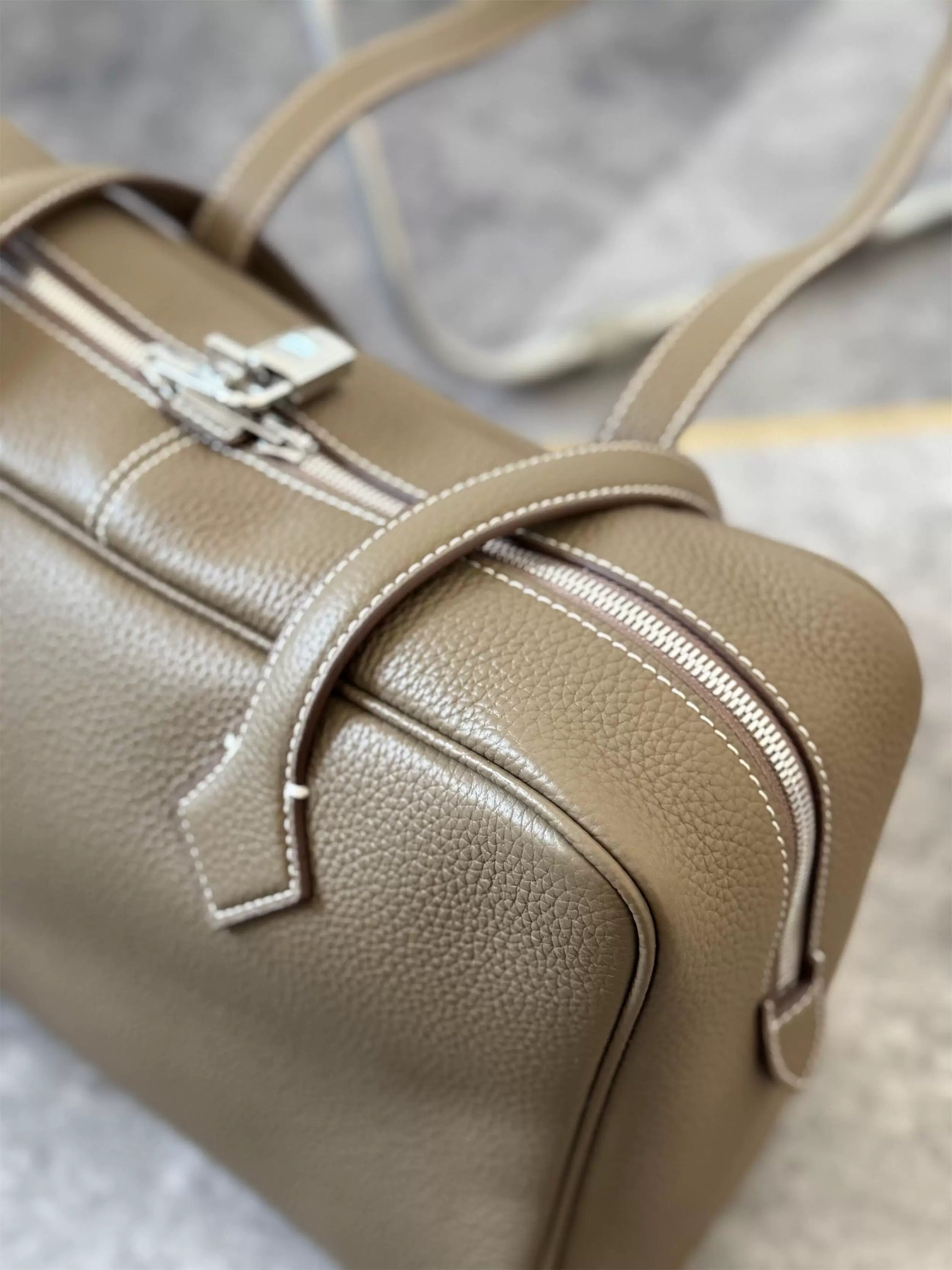 The Duffle Bag in Taupe