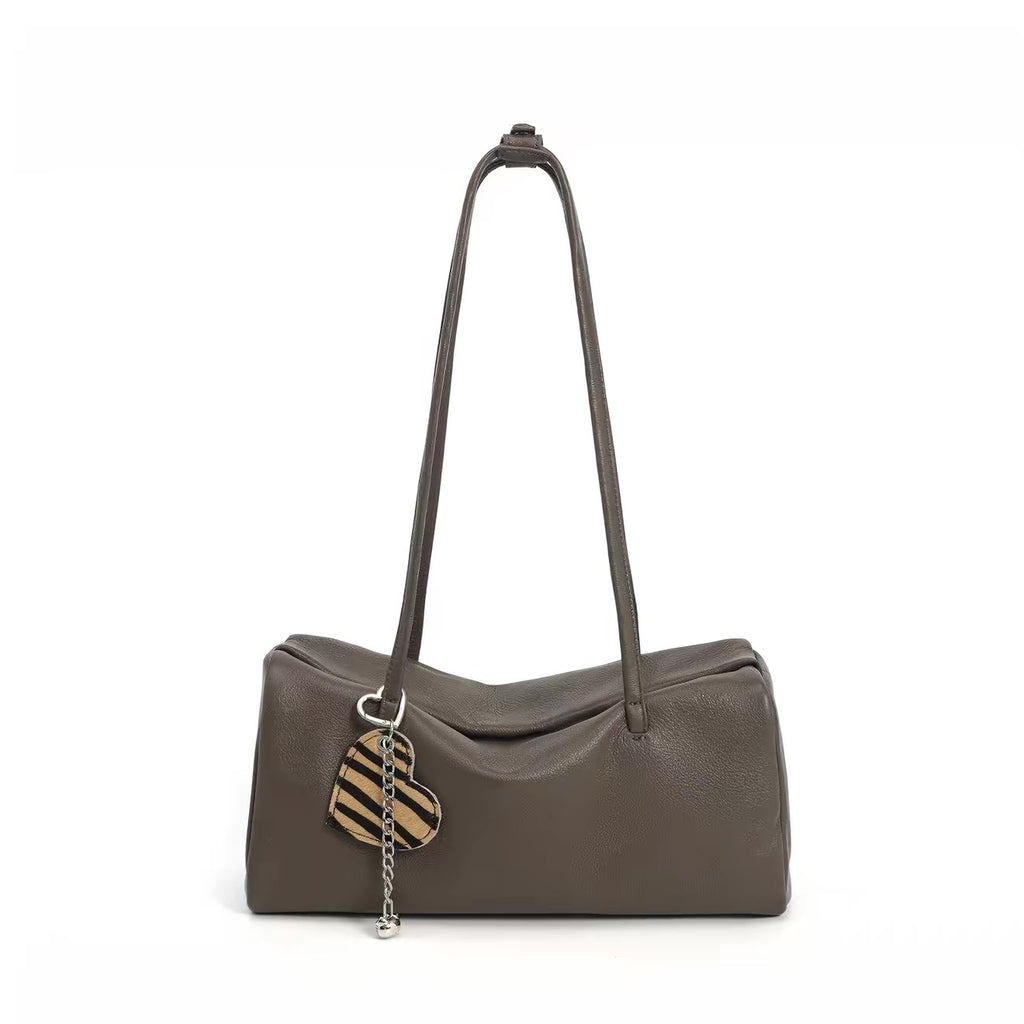 Lambskin Shoulder Bag in Taupe