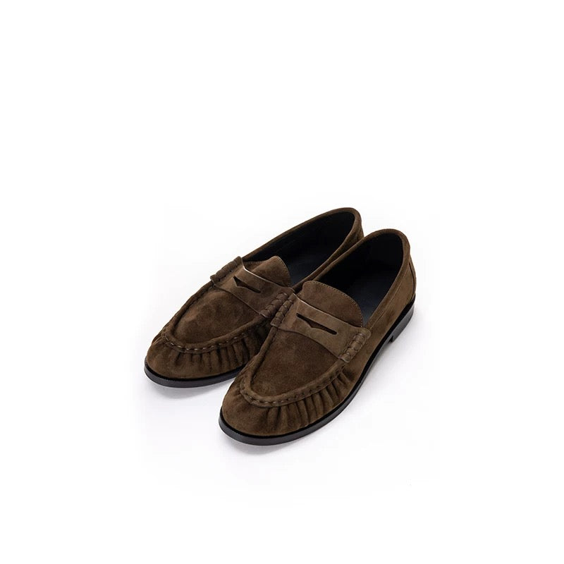 Suede Brown Loafers