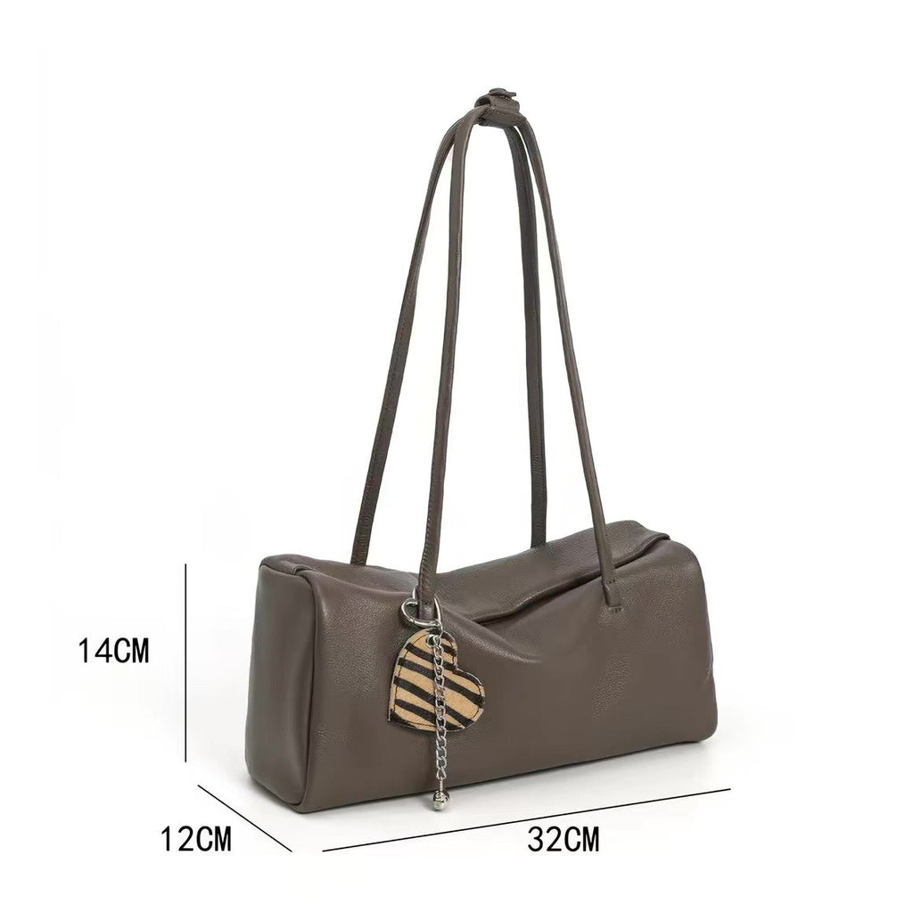 Lambskin Shoulder Bag in Black