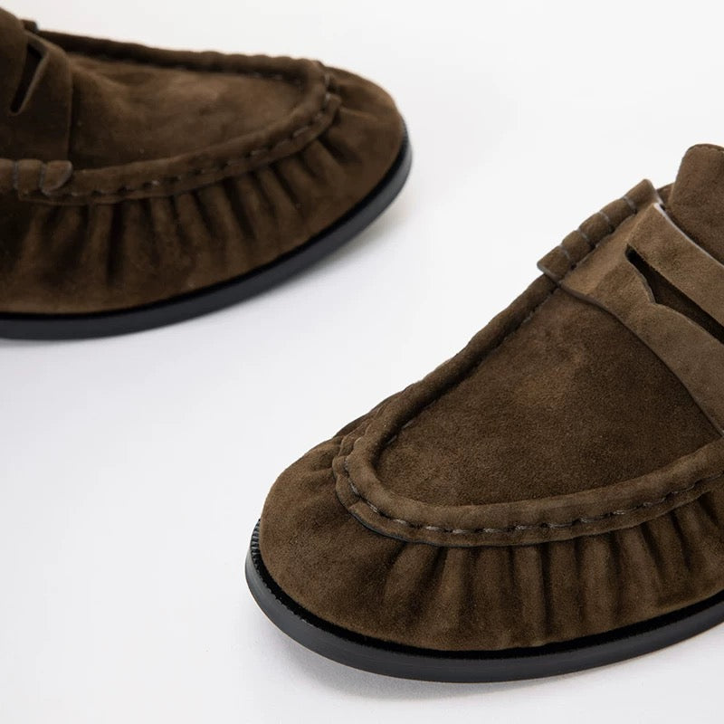 Suede Brown Loafers