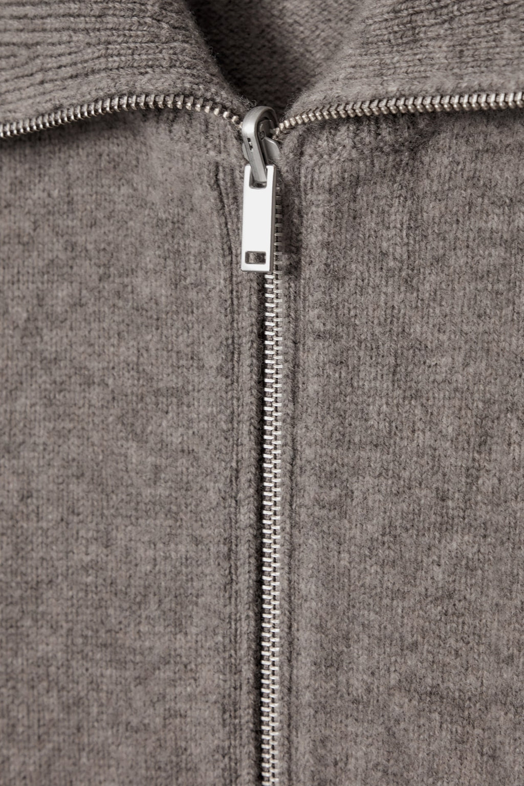 WAISTED KNITTED WOOL BOMBER JACKET