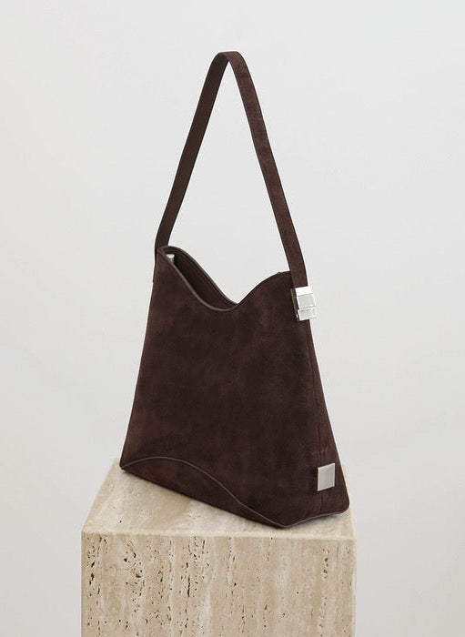 The Sculpt Hobo in Brown Suede