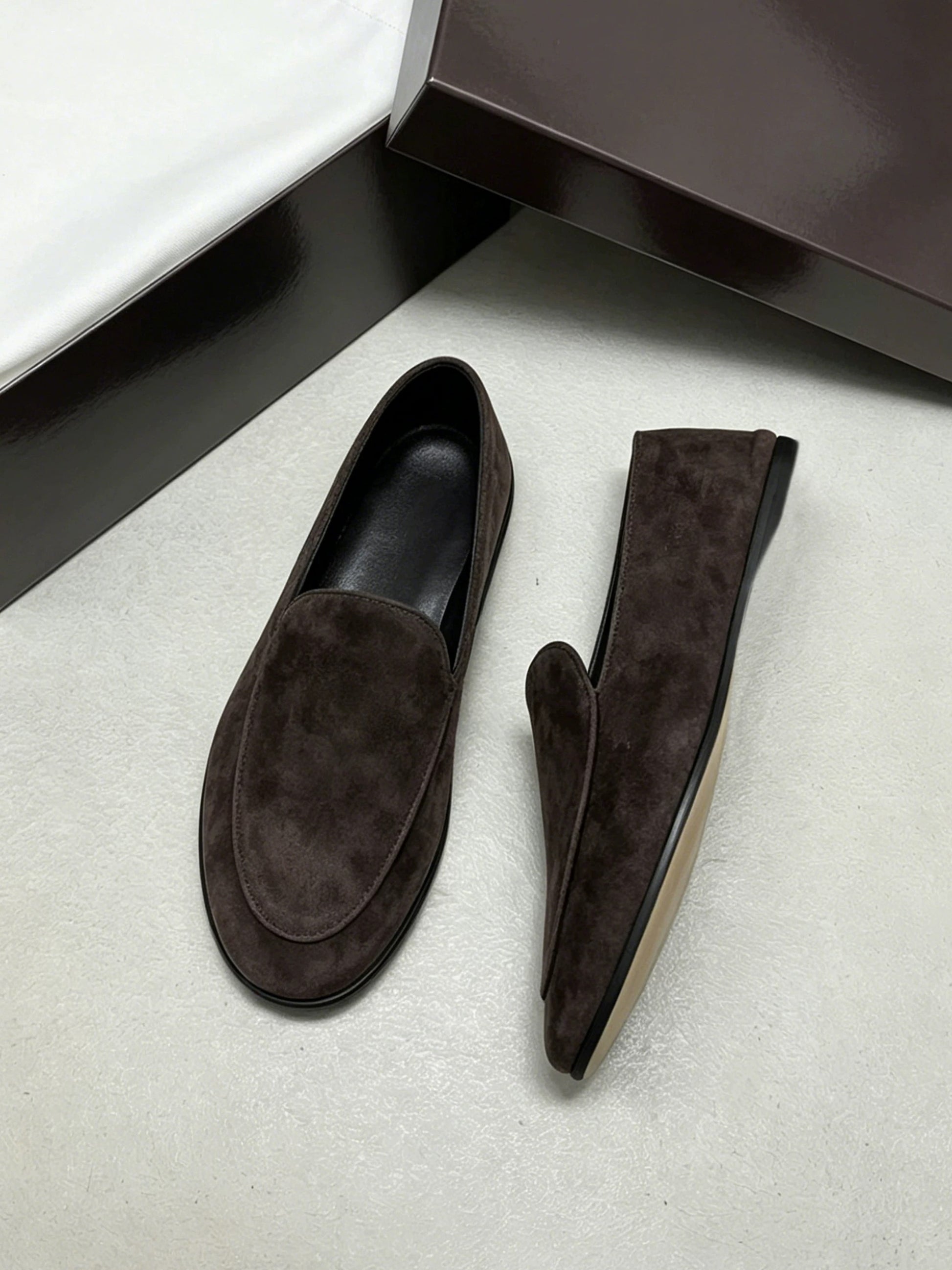 Minimal Suede Loafers