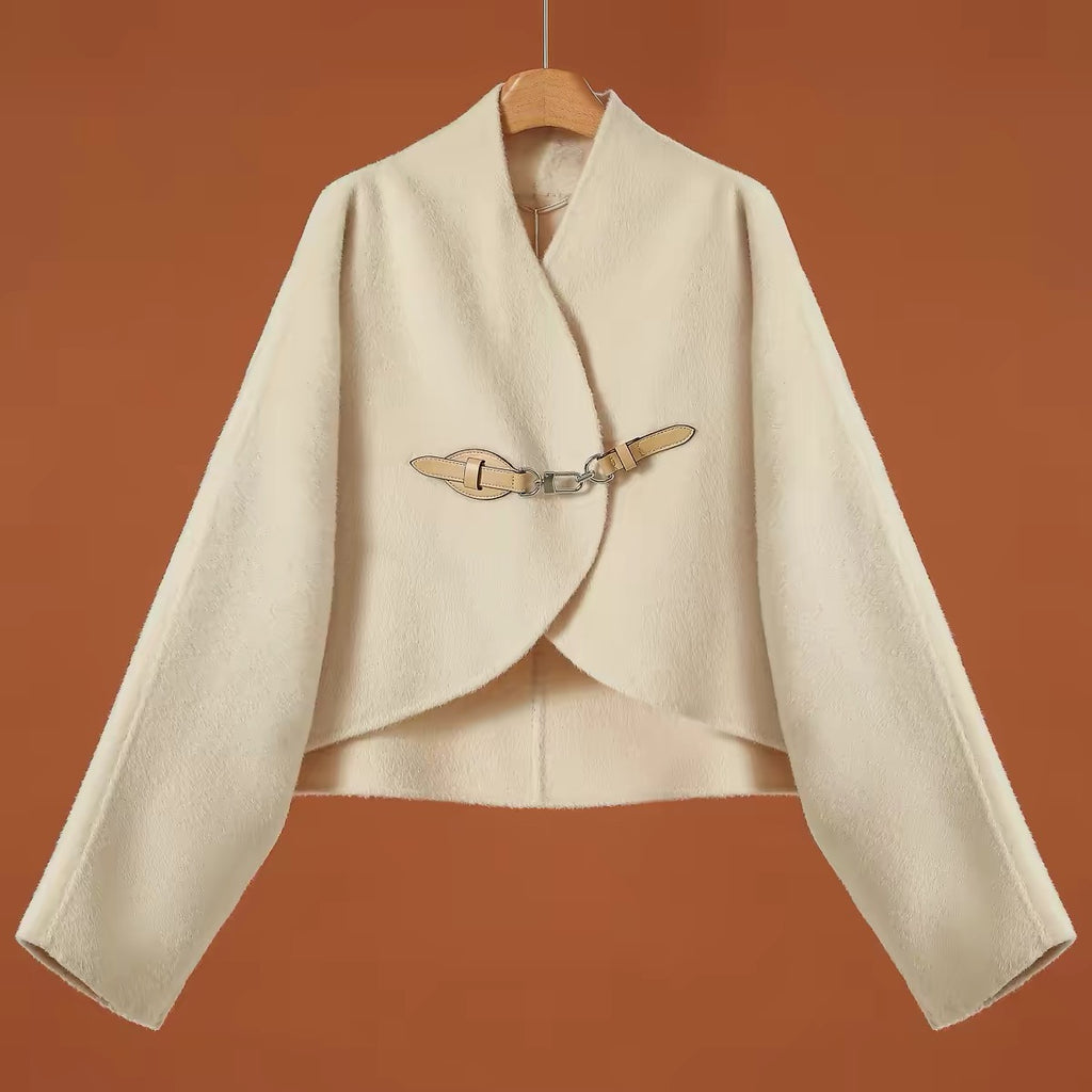 The Belted Wrap Wool Jacket