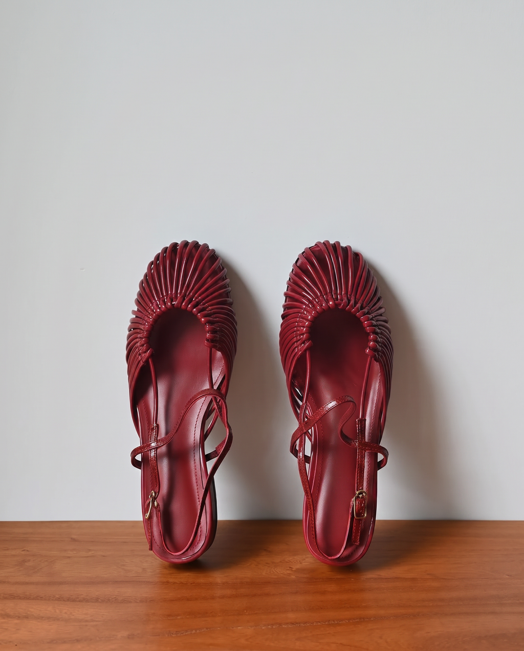 The Braided Slingbacks in Red