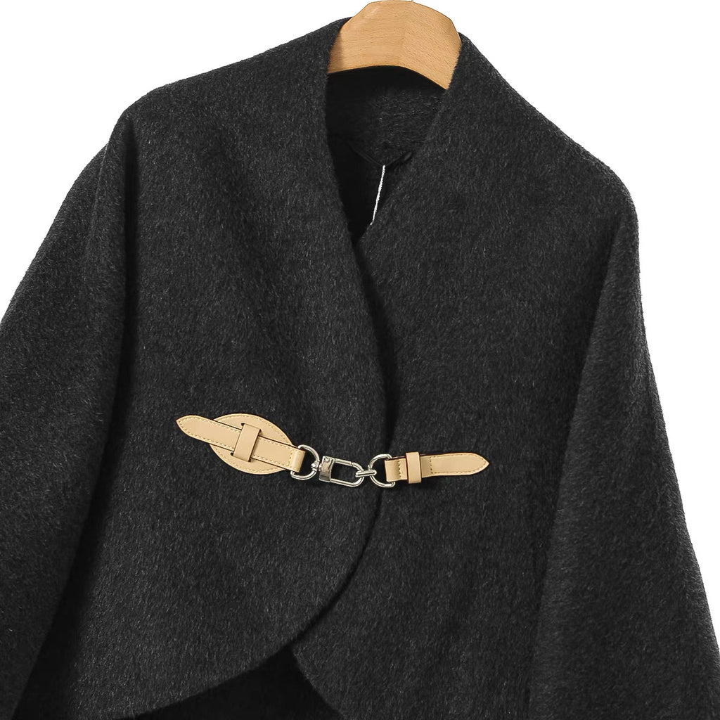 The Belted Wrap Wool Jacket