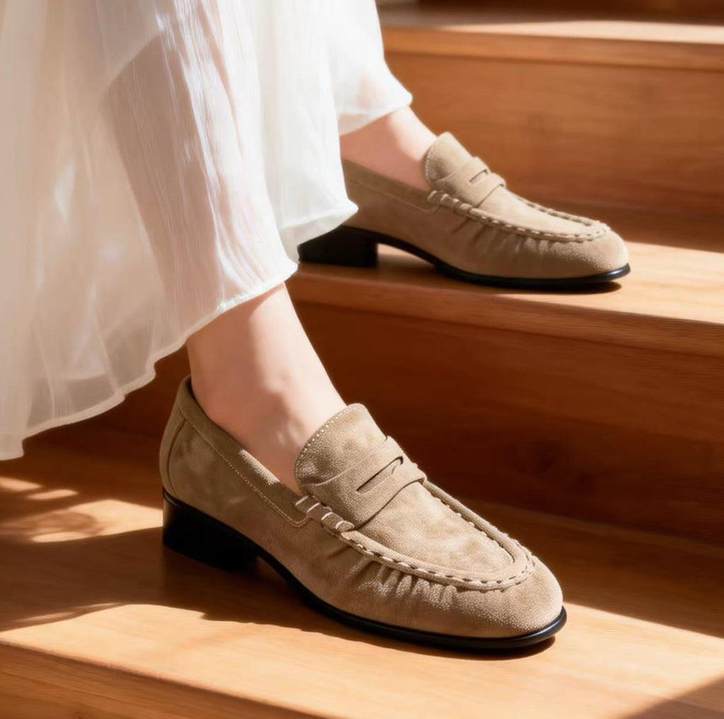 Suede Penny Loafers