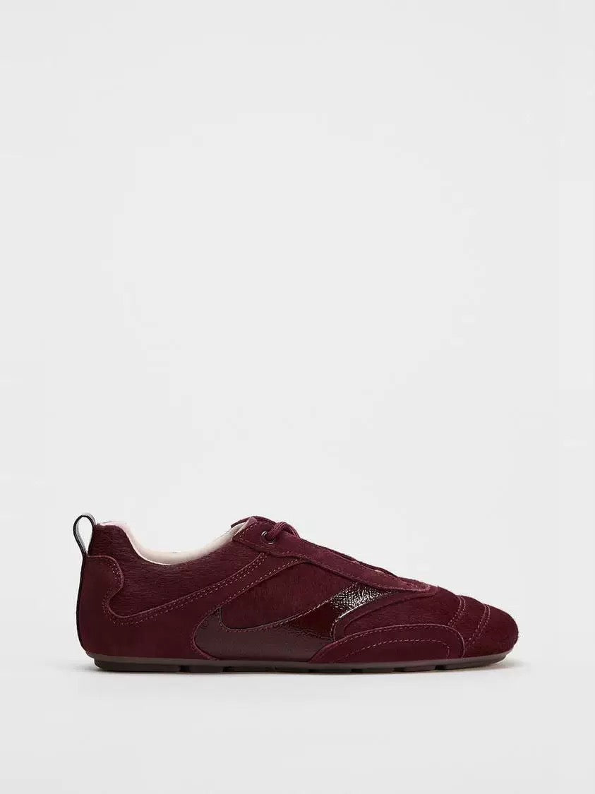 Combination Burgundy Sneakers