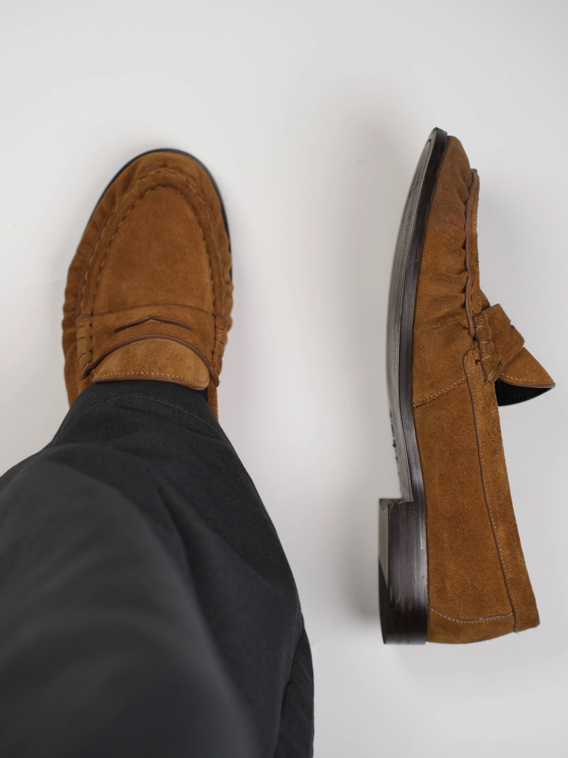 Penny Loafers in Camel Brown