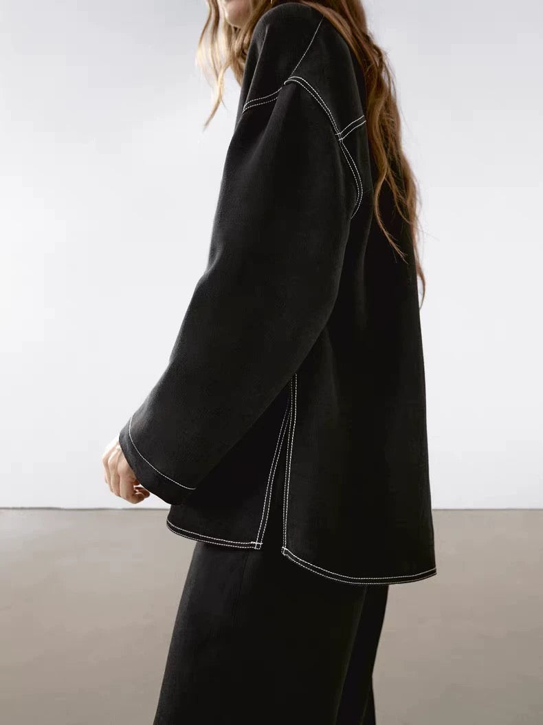 Oversized Top with Side Slits