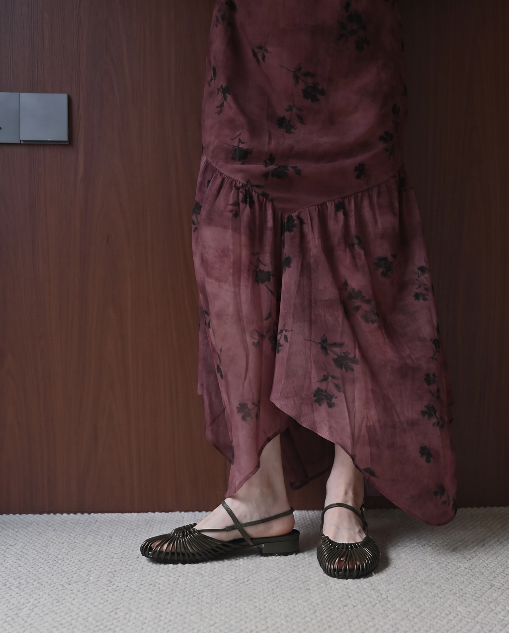 The Braided Slingbacks in Dark Olive