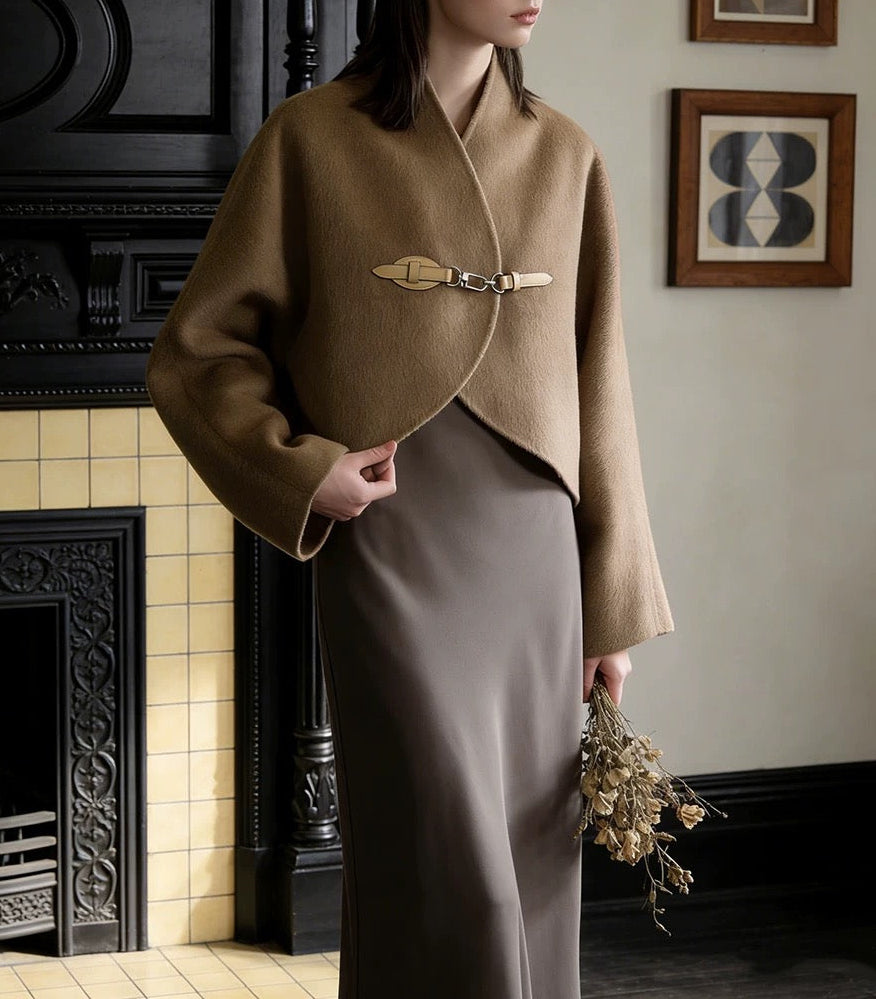 The Belted Wrap Wool Jacket