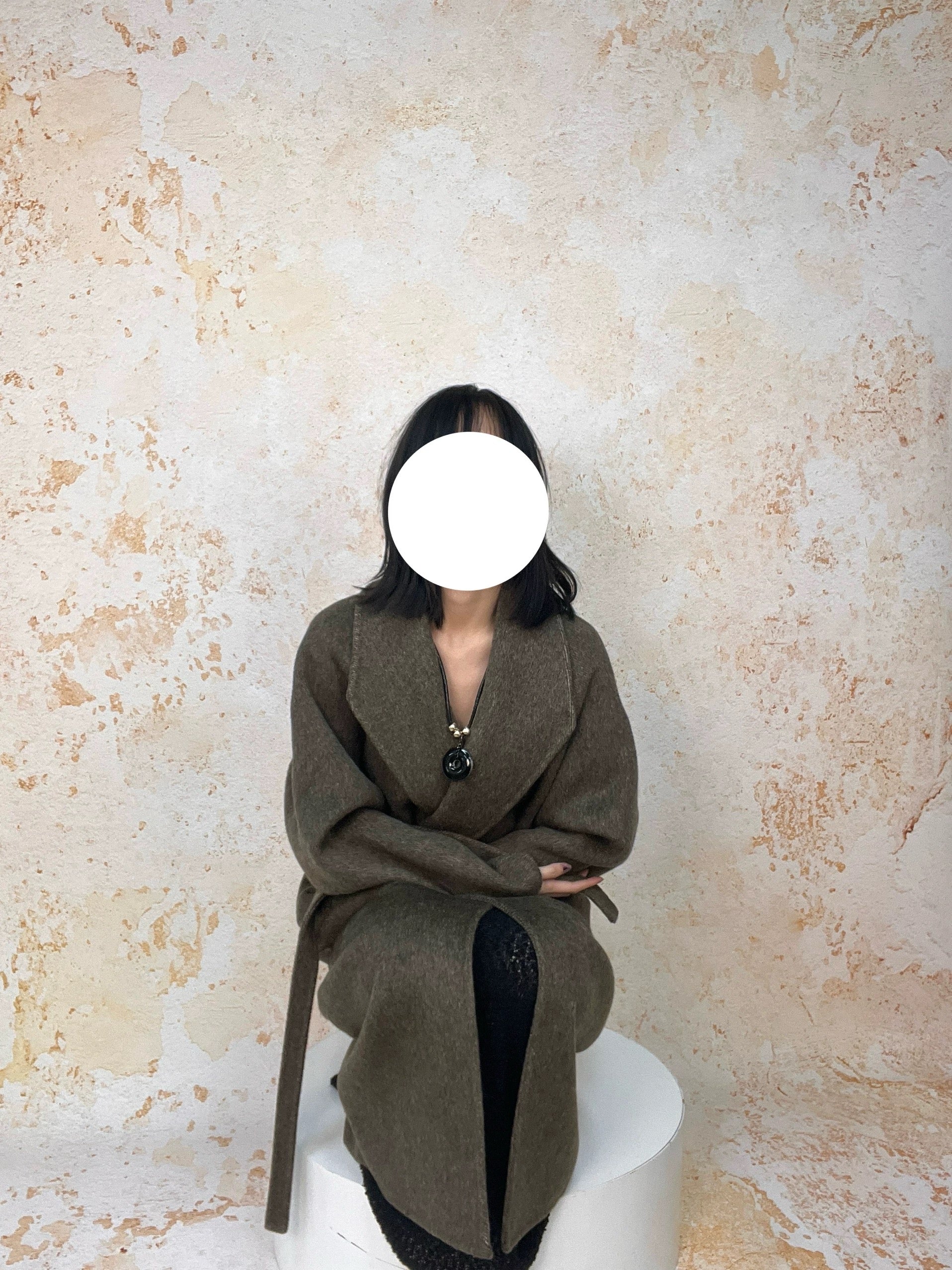 Sheep Wool Coat in Brown