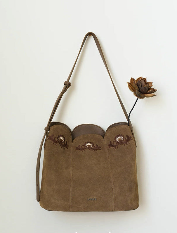Embroidered Bag in Khaki
