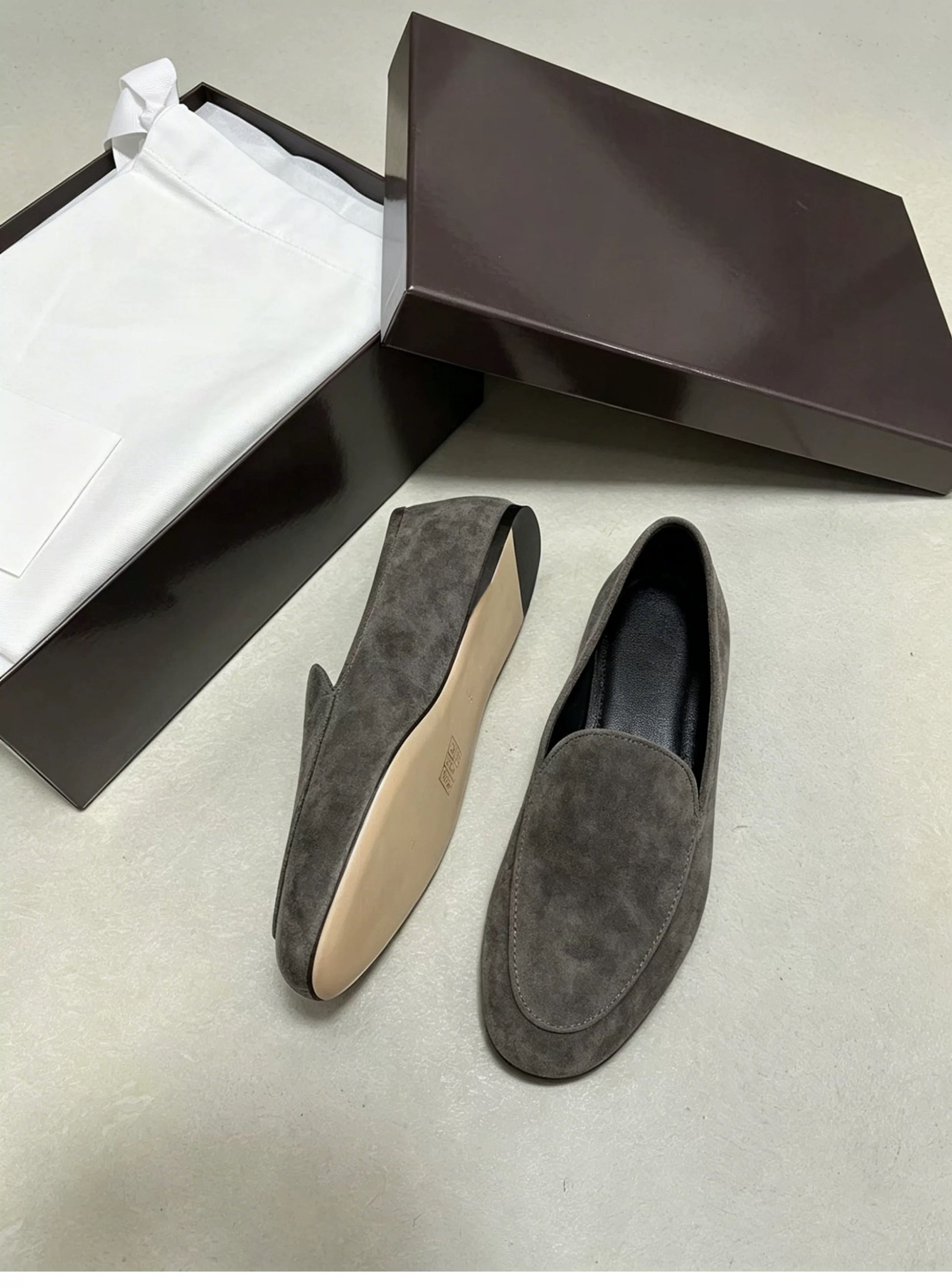 Minimal Suede Loafers