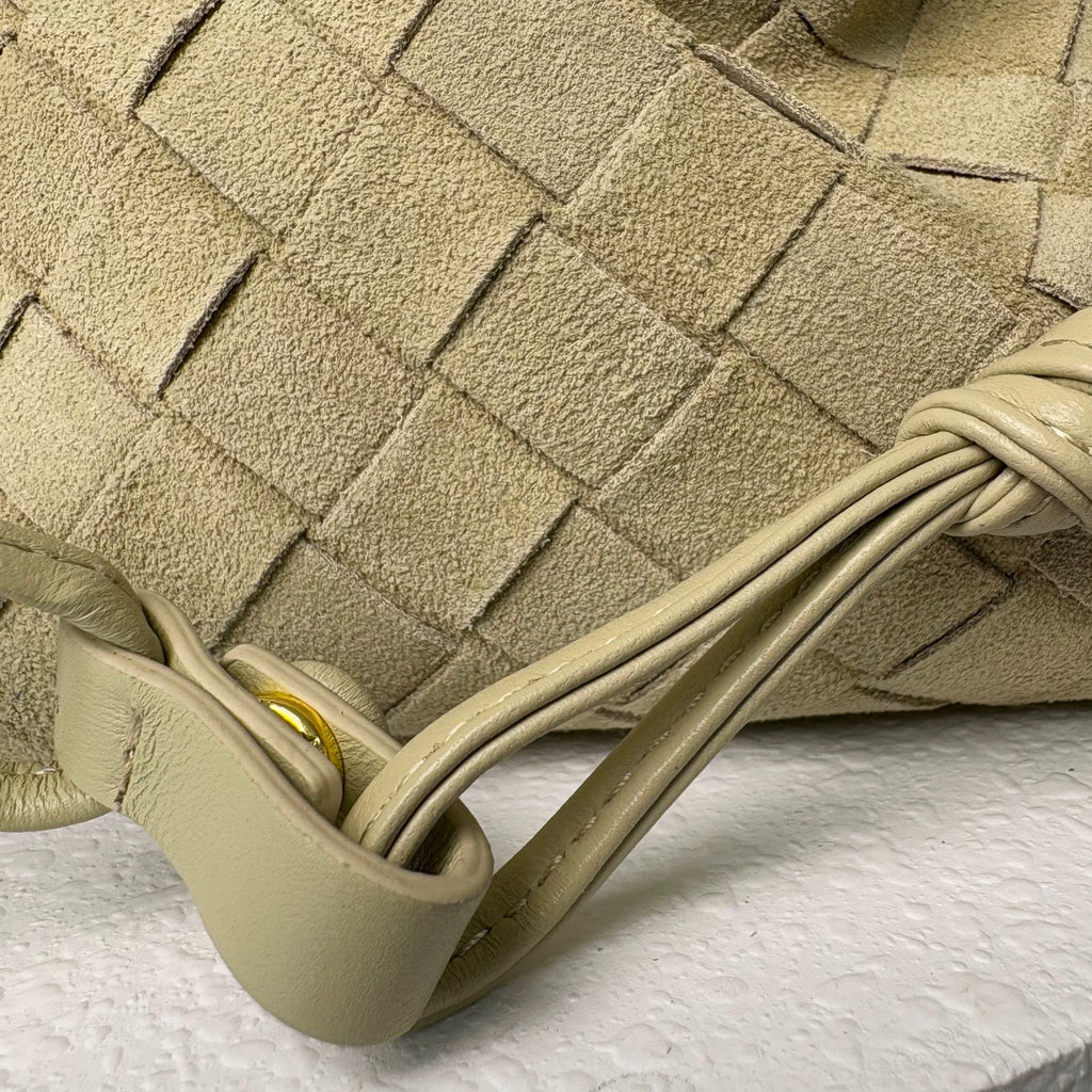 Two-tone Woven Clutch\ Shoulder Bag (Beige & Red)