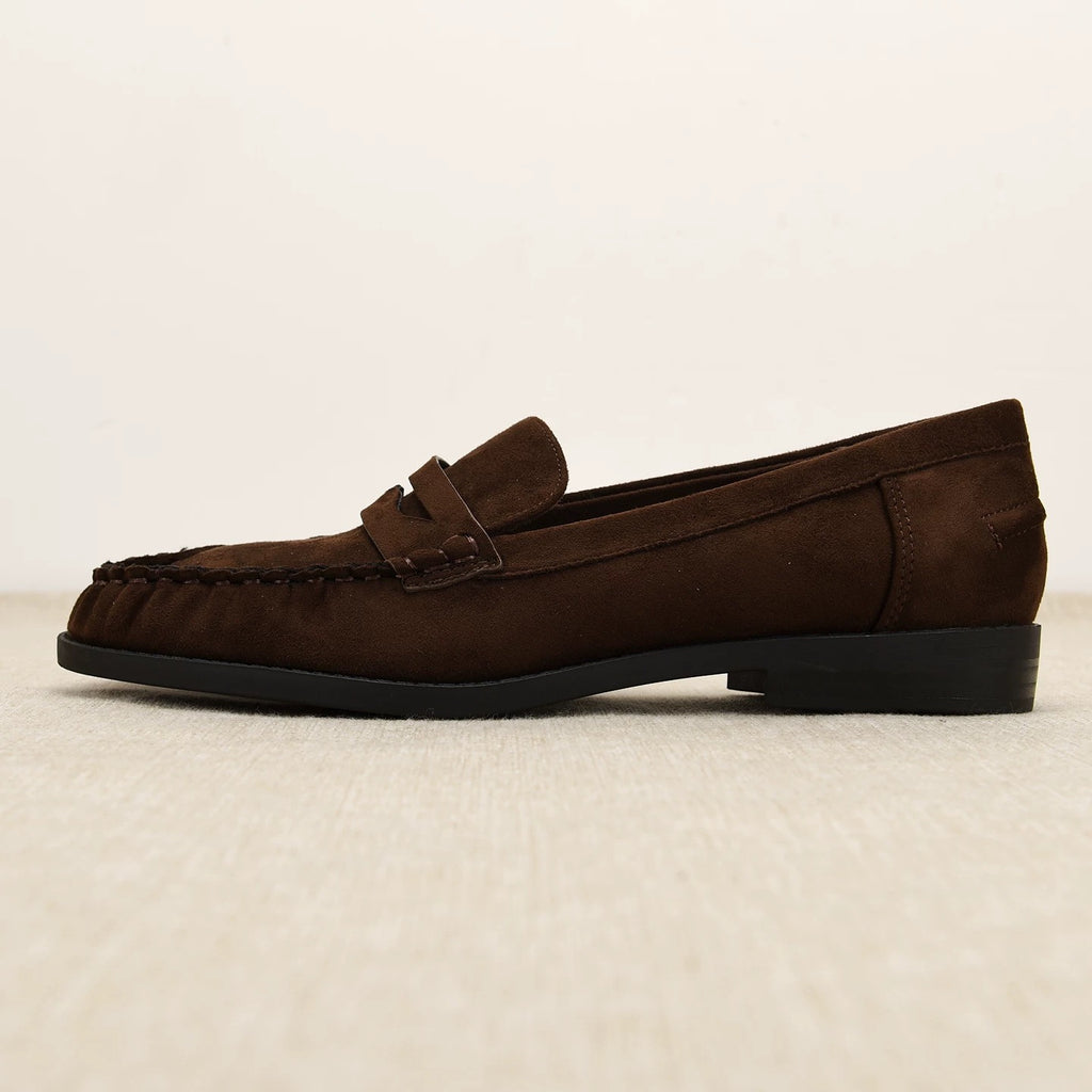 Suede Dark Brown Loafers (Immediate)