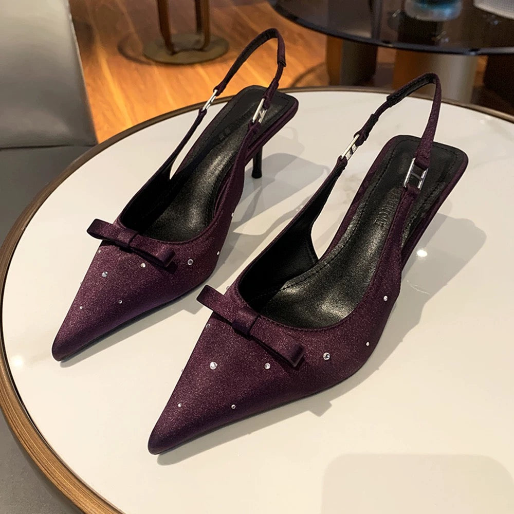 Embellished Slingback in Purple
