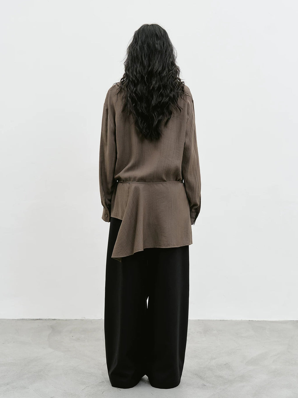 The Wrap Blouse in Taupe