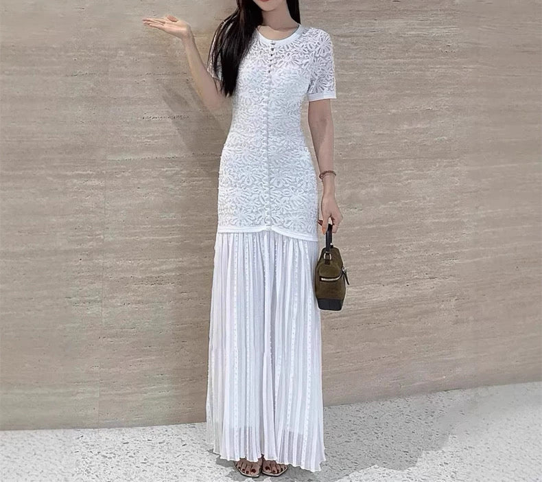 White Embroidered Dress