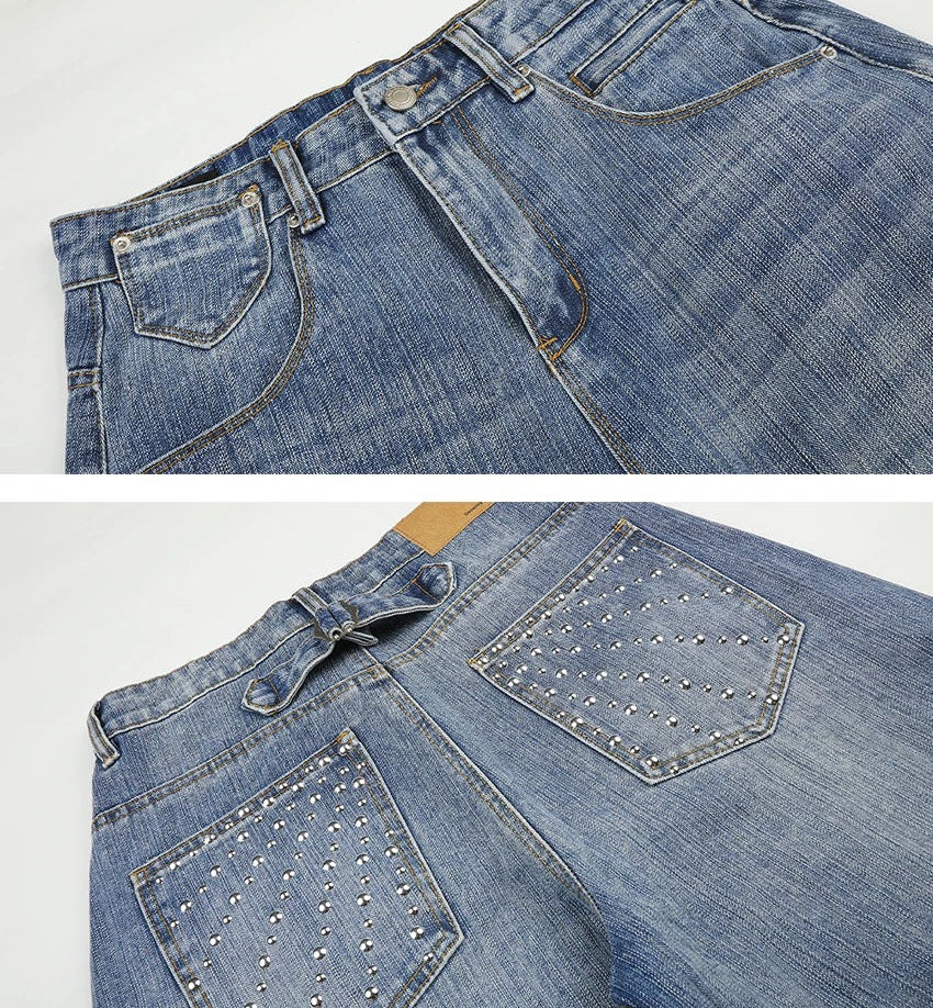 The Studded Vintage Blue Jeans