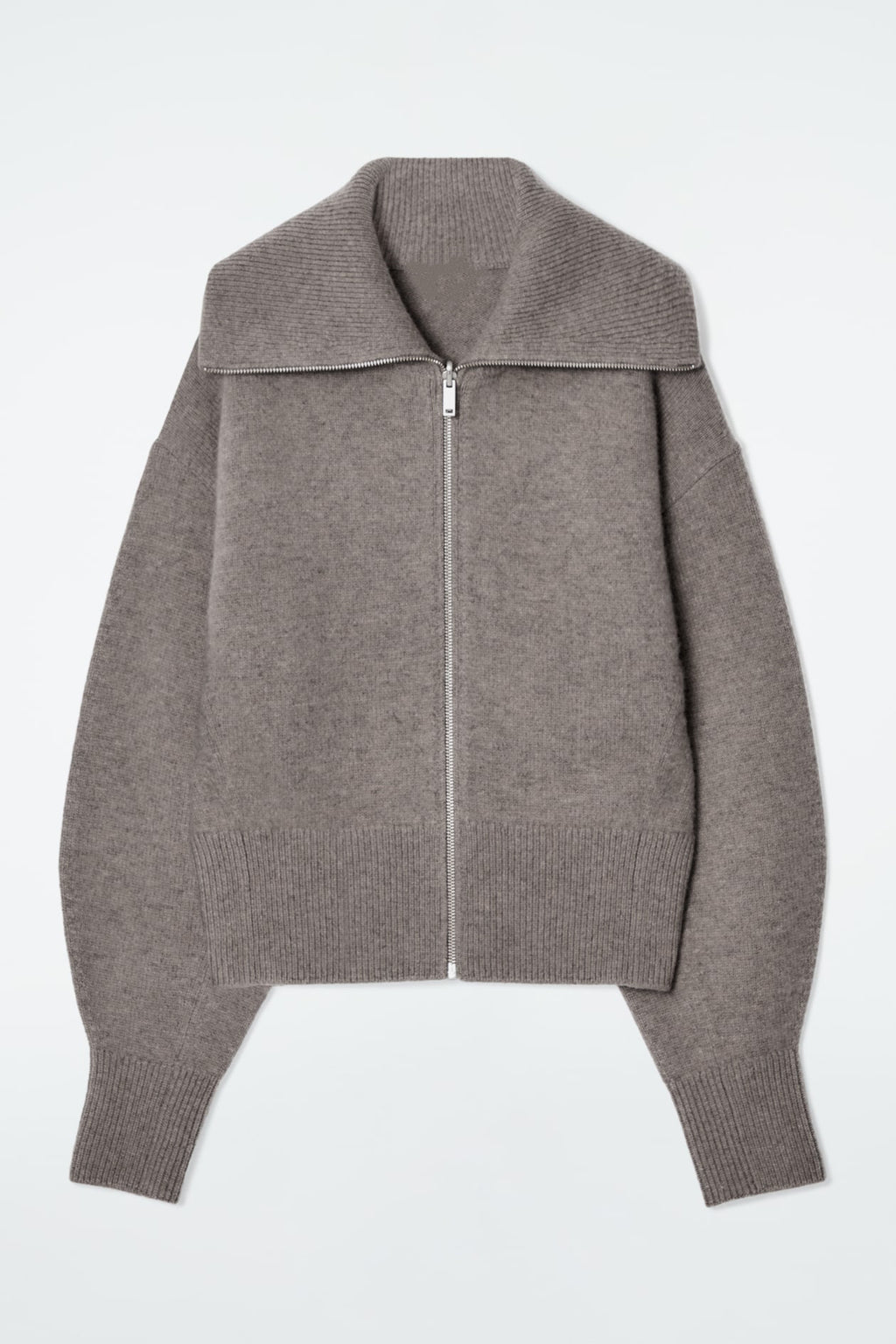 WAISTED KNITTED WOOL BOMBER JACKET