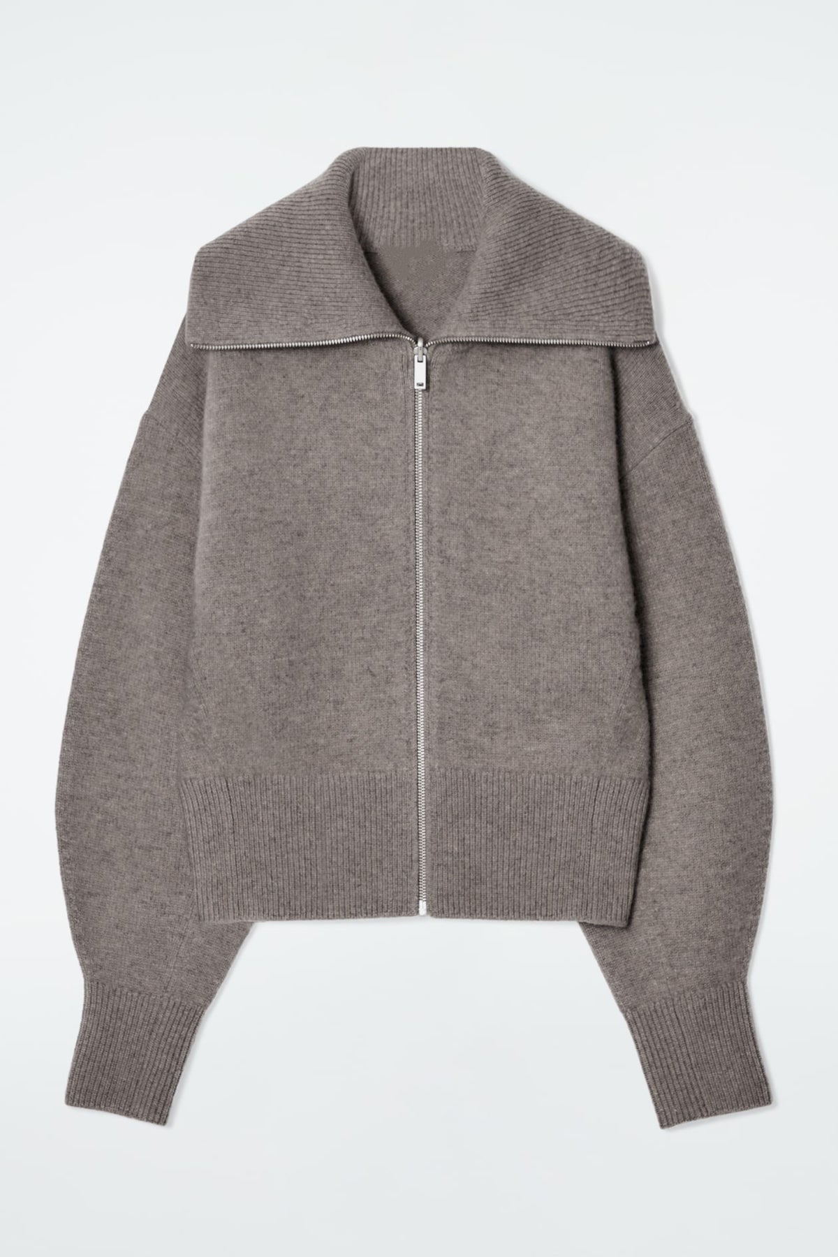 WAISTED KNITTED WOOL BOMBER JACKET