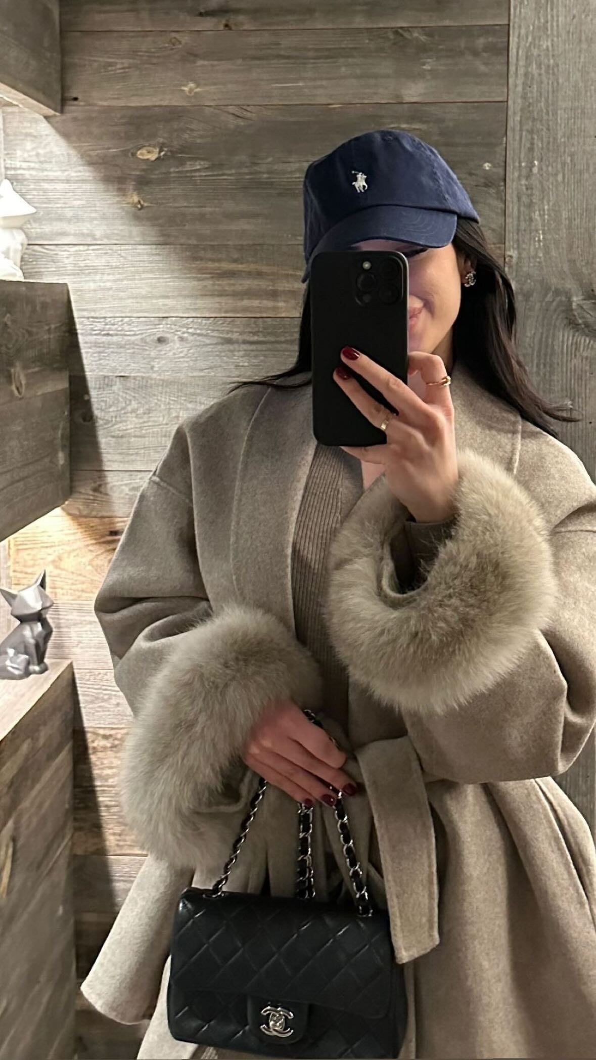 Fur Sleeves Jacket in Grey