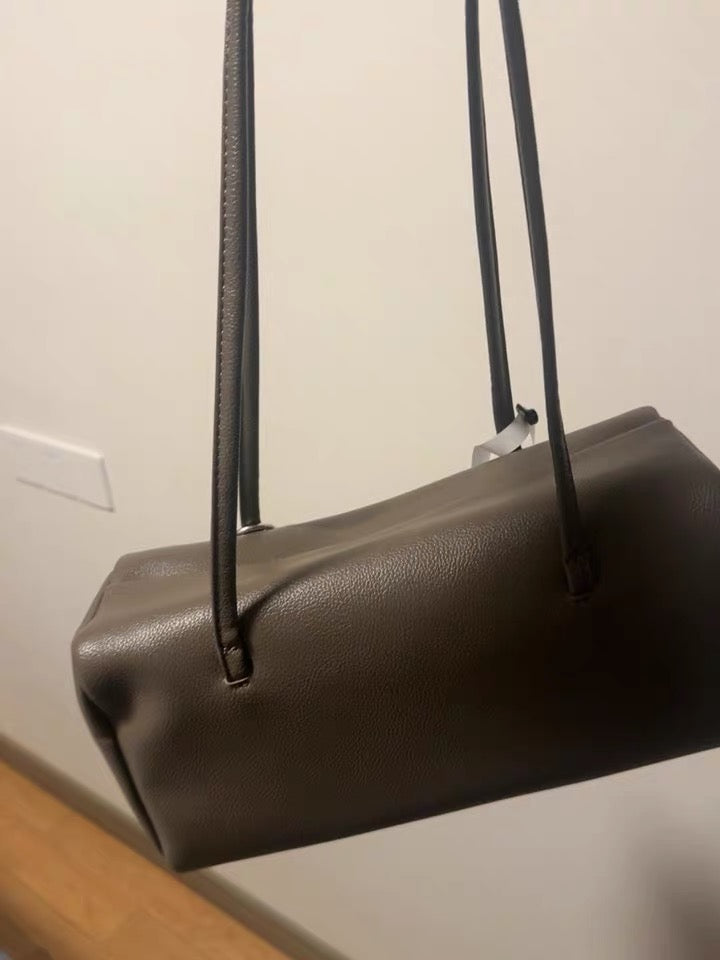 Lambskin Shoulder Bag in Taupe