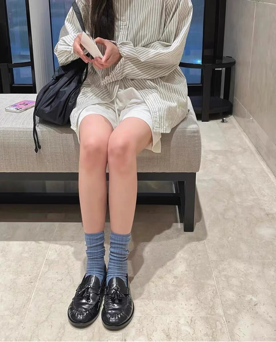 Patent Pleated Loafers