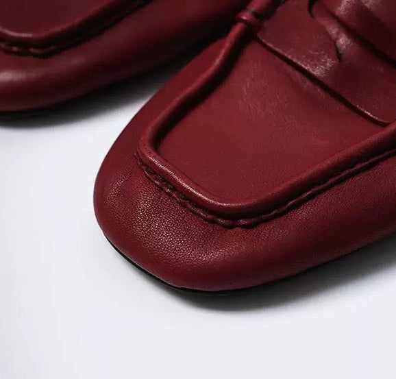 Soft Square-Toe Loafers